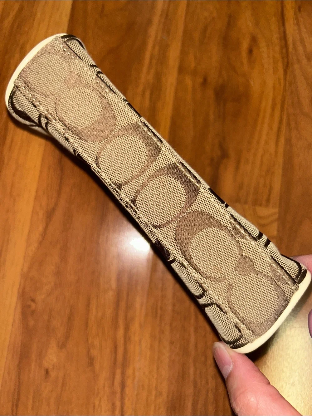 Coach Signature Canvas and Patent Logo Zipper Pouch
